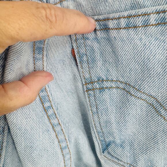 Vintage Levi’s Orange Tab High Rise Straight Leg Jeans 8 Long Light Wash - Picture 7 of 9